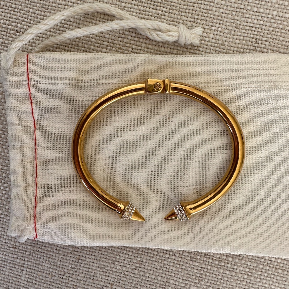 VITA FEDE Mini Titan Cuff Crystal Bracelet M Medium Gold